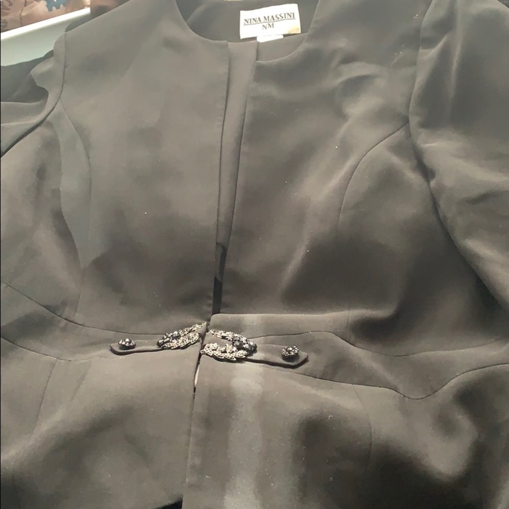 3 pc Black Skirt Suit